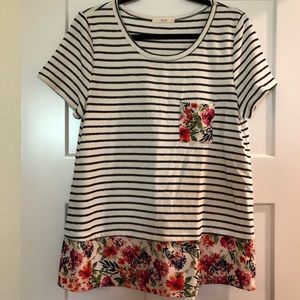Stitch Fix Stripe & Floral Top